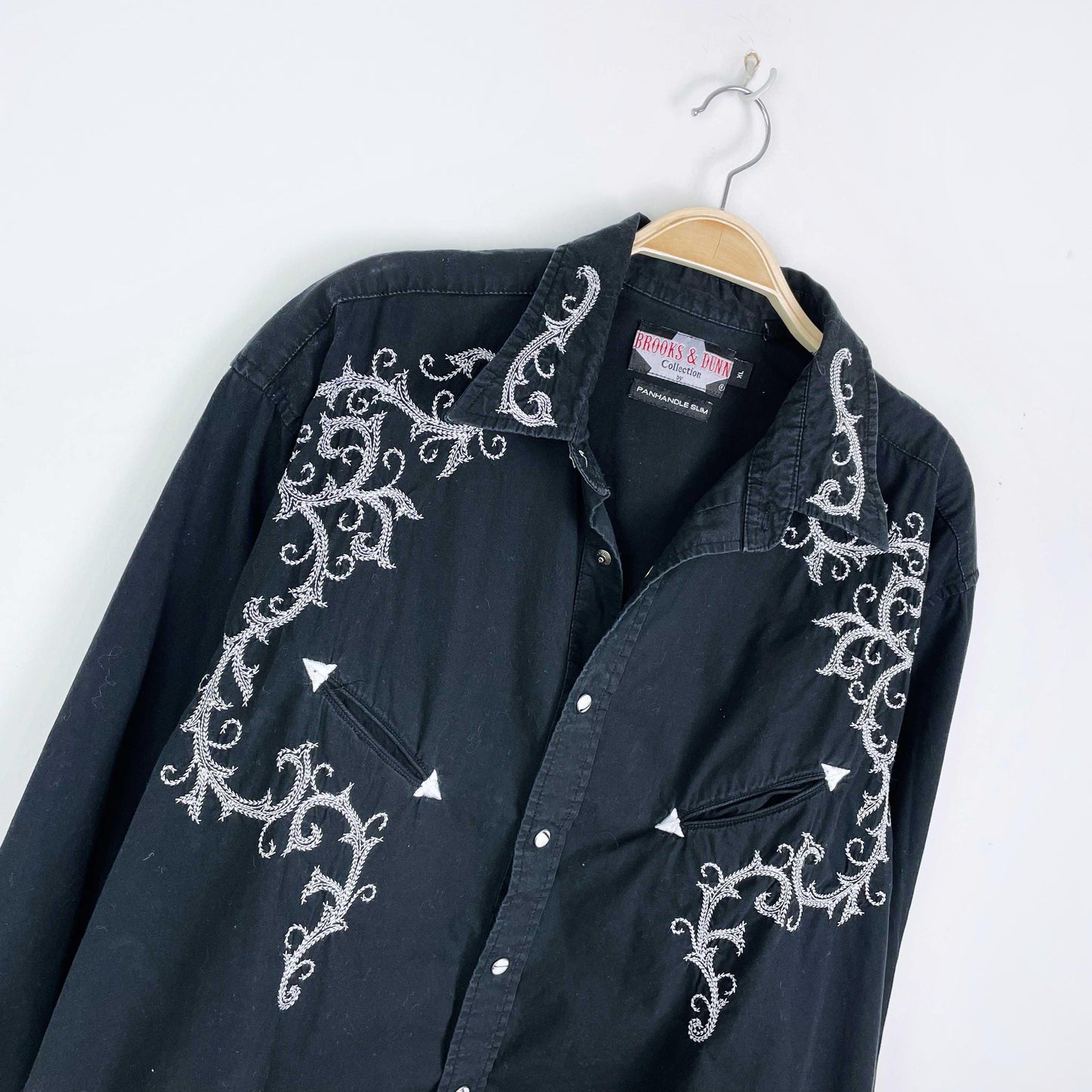brooks & dunn roper panhandle snap button down - size xl