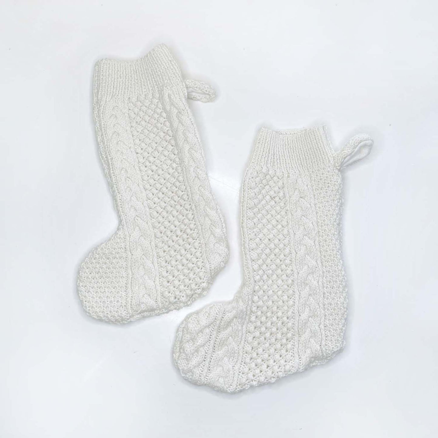 handmade wool fisherman sweater knit stocking