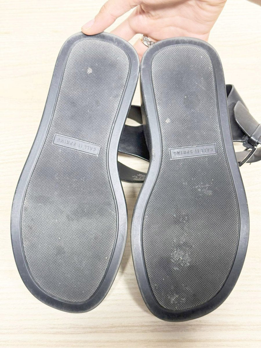 call it spring merisa wedge platform vegan sandal - good market thrift store