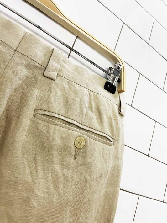 calvin klein 100% linen flat front pants - good market thrift store
