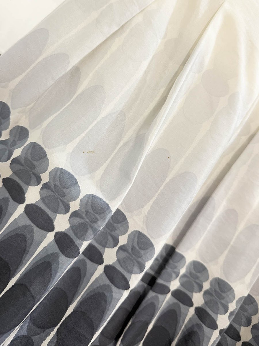 calvin klein silk - blend pleated watercolour skirt - good market thrift store