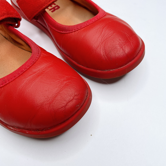 camper red leather mary jane shoes - size 27