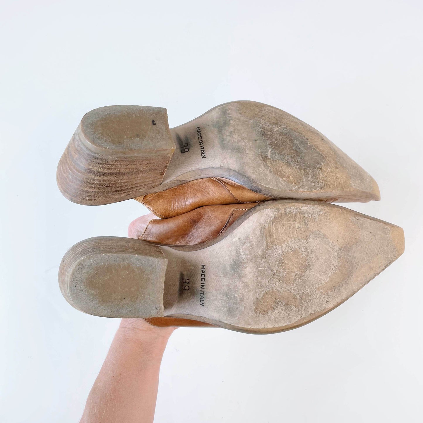 carlos santana western leather mule