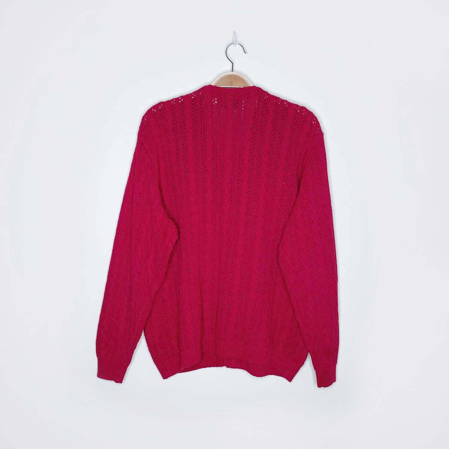 vintage 90s nr by parkhurst knit holiday cat cardigan - size medium