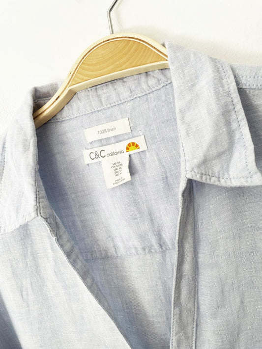 c&c california 100% linen full button shirt - good market thrift store