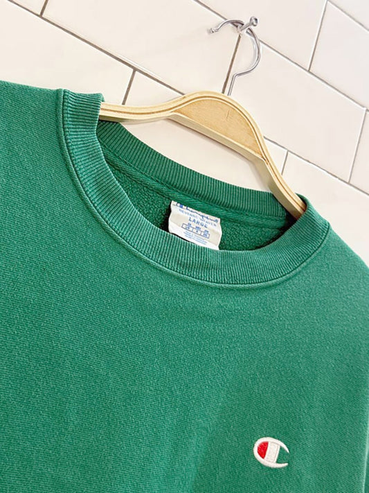 champion reverse weave embroidered logo sweatshirt - good market thrift store