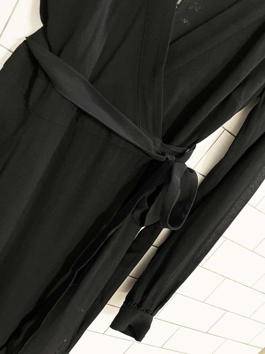 club monaco chiffon wrap long sleeve midi dress - good market thrift store