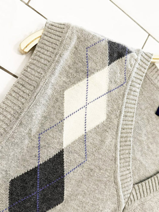 club room argyle light knit sweater vest - good market thrift store