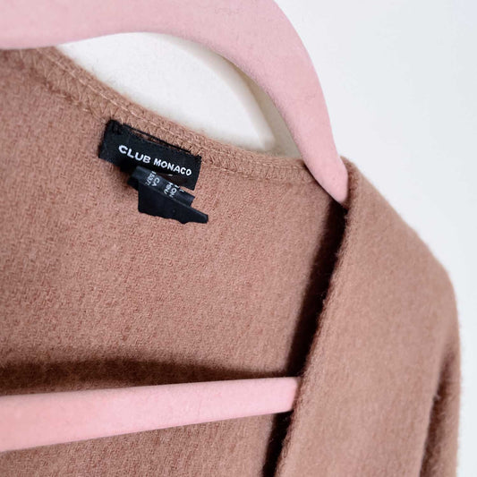 club monaco 100% wool blanket cape - one size