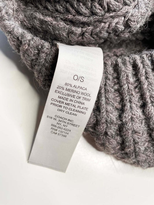 coach alpaca - merino wool knit beret - good market thrift store