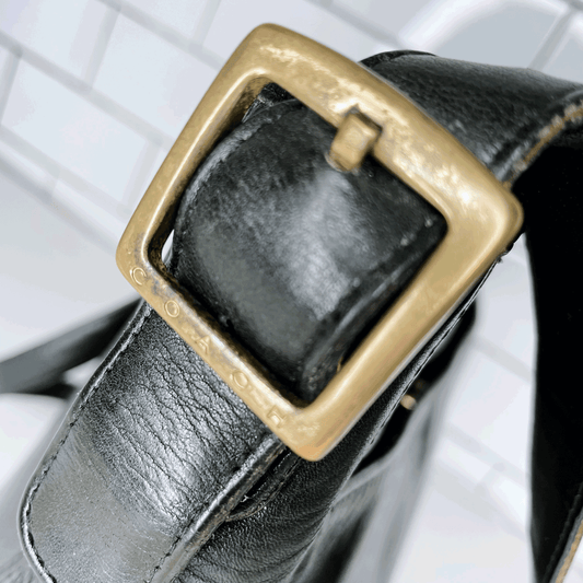 vintage 90s coach black leather legacy crossbody