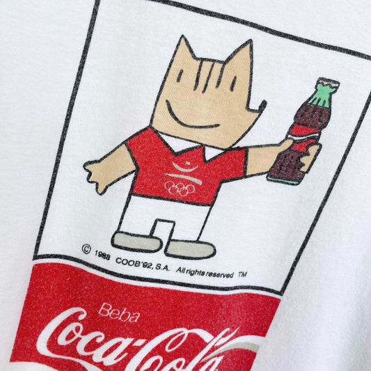 vintage '92 olympic games cobi mascot coke tee