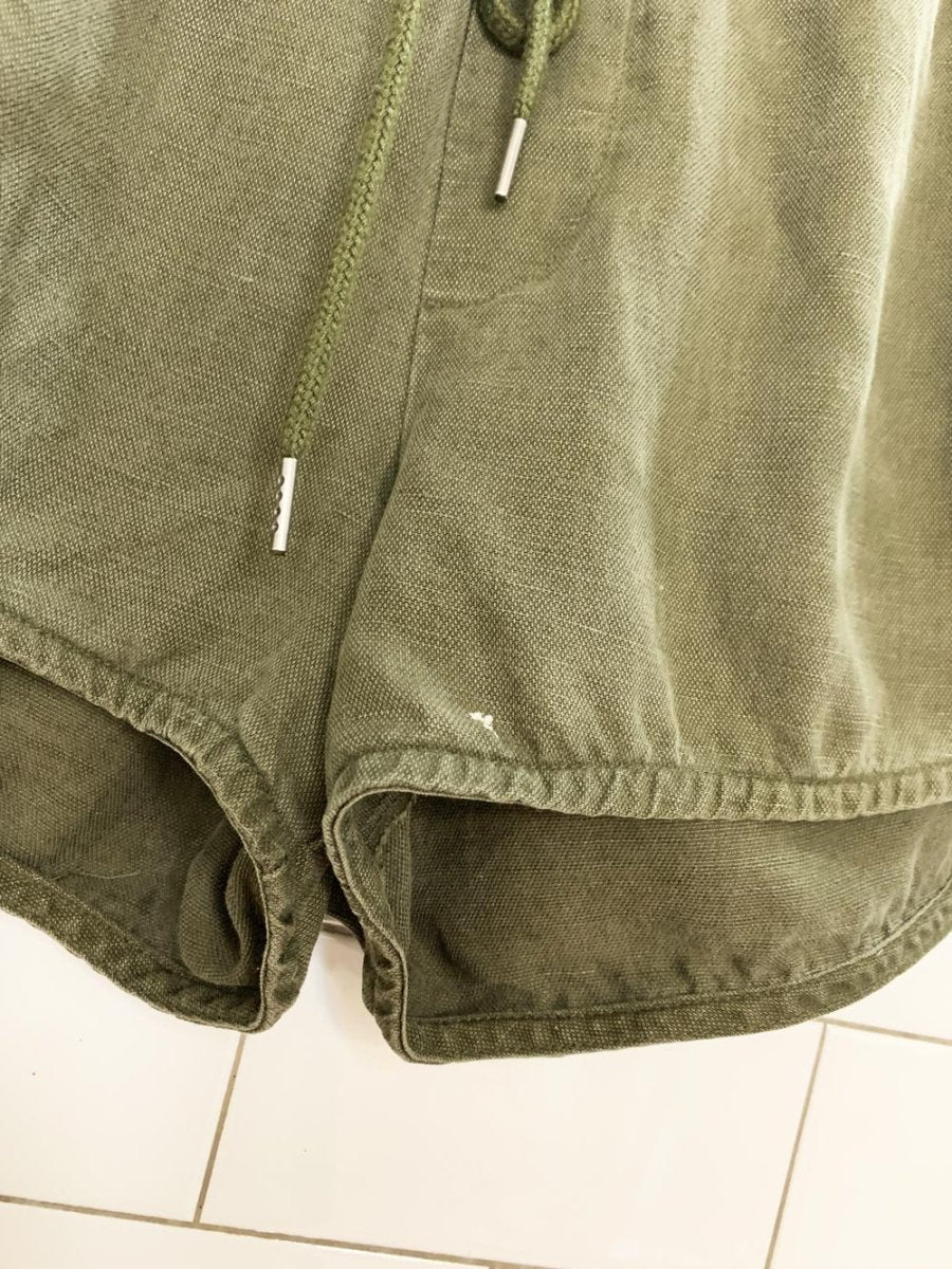 community linen-blend micro track shorts | aritzia - good market thrift store