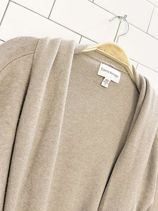 como vintage soft wrap belted open cardigan - good market thrift store