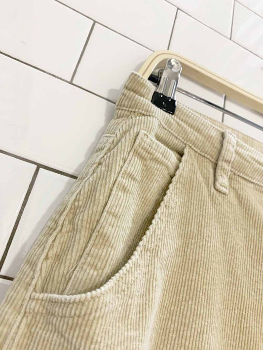 corduroy barrel leg casual pants - good market thrift store