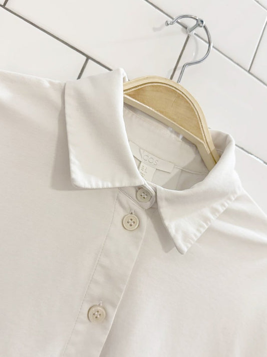 cos box pleat full button shirt - good market thrift store