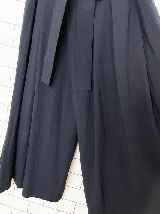 cos pleated wide leg high rise belted dress pants - good market thrift store