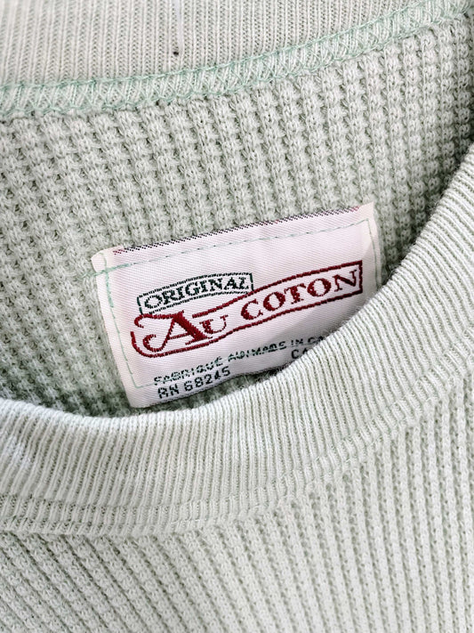 vintage au coton boxy waffle thermal ls