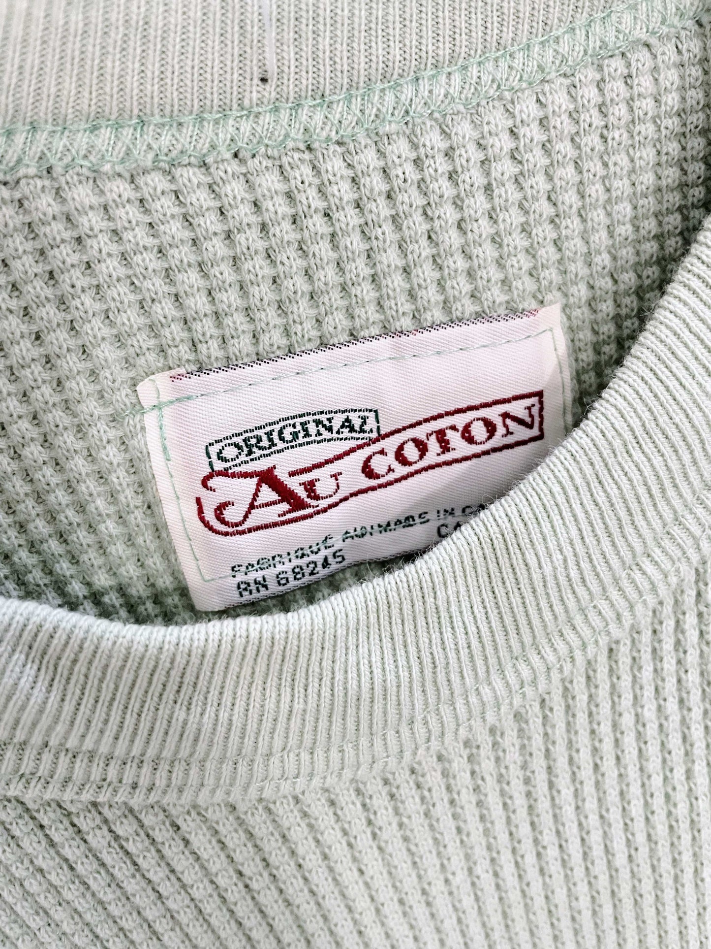 vintage au coton boxy waffle thermal ls