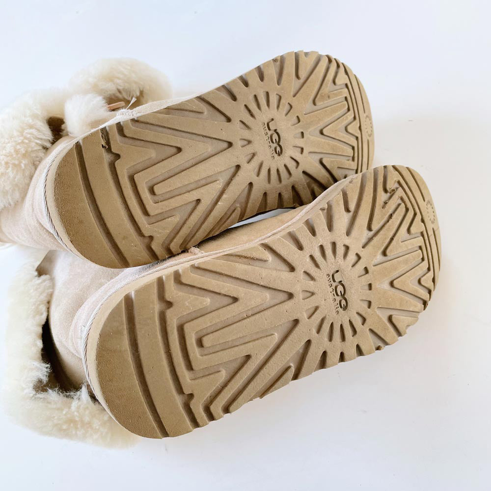 ugg bailey button cream sheepskin short boots