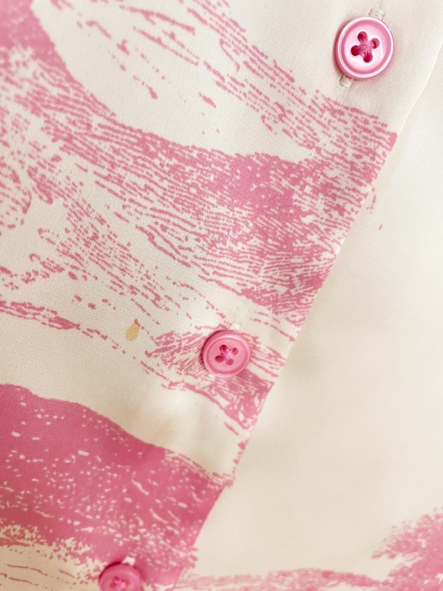 cupcakes and cashmere toile de jouy satin blouse - good market thrift store