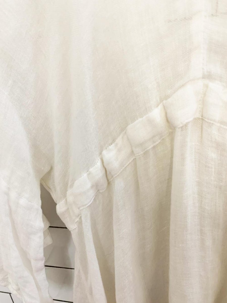 cynthia rowley 100% linen flutter sleeve cover up dress - good market thrift store
