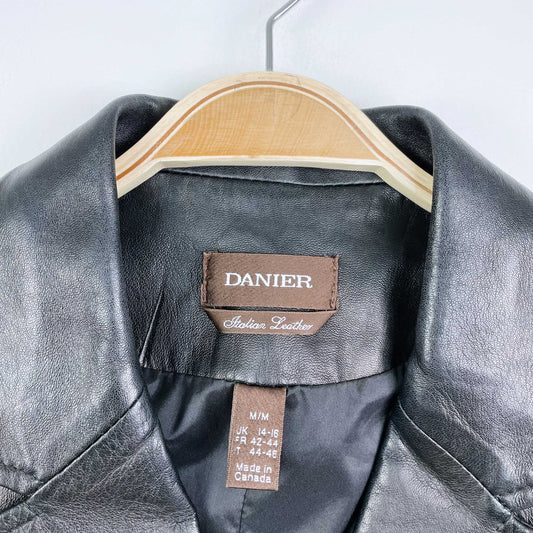 vintage 00s danier italian butter leather jacket