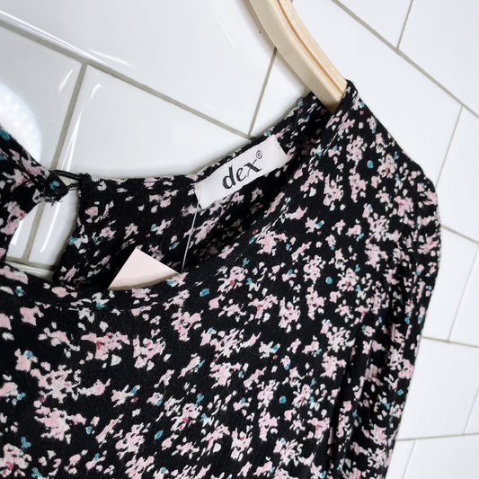 dex long sleeve floral dress - size 8-10