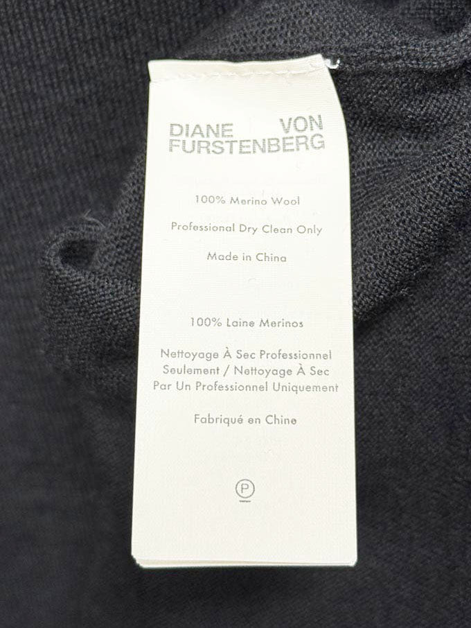 diane von furstenberg 100% merino wool boxy knit sweater - good market thrift store