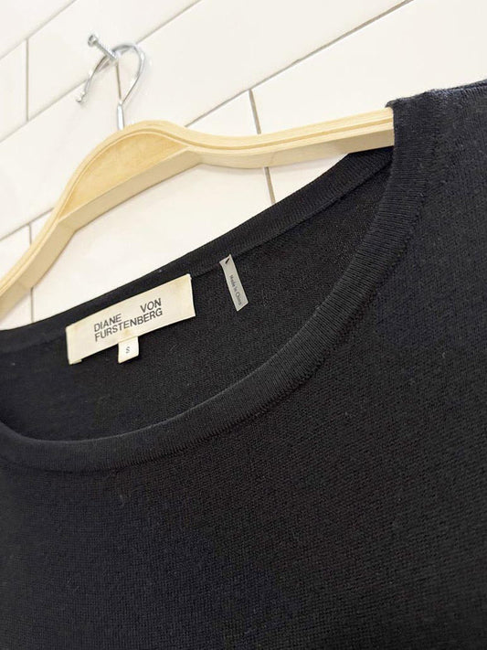 diane von furstenberg 100% merino wool boxy knit sweater - good market thrift store