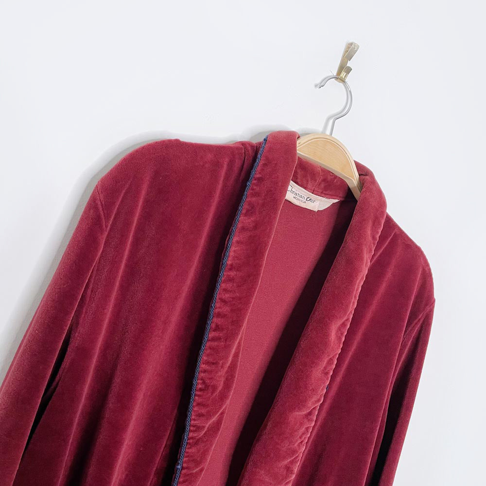 vintage christian dior velour robe