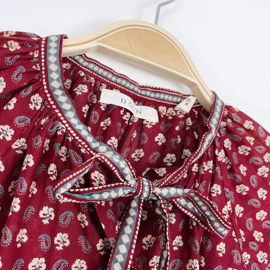 dôen amina countryside organic cotton floral print top