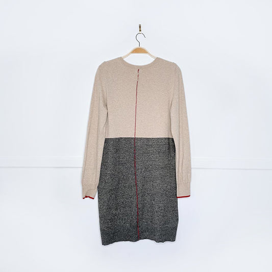 roots cabin light knit long sleeve sweater dress