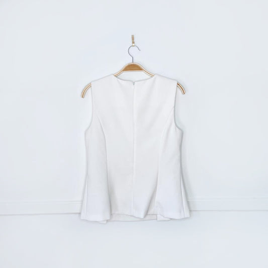 dvf sleeveless peplum hem top