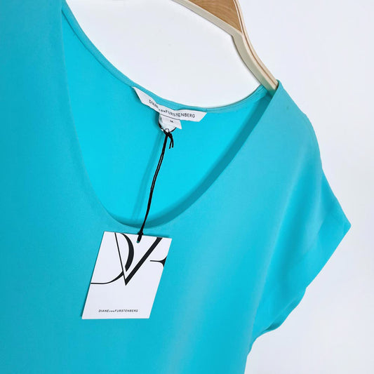 nwt dvf acedia crepe loose fit tee