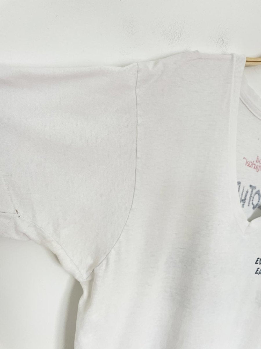 earth day activist x vintage 80s hanes v - neck tee | clothes deserve a second chance not your ex (Copy) - good market thrift store