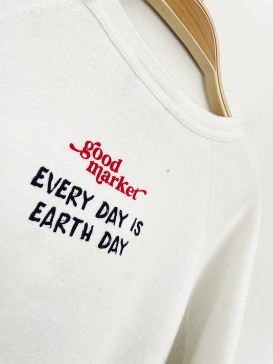 earth day activist x vintage 80s tiger brand sweatshirt | clothes deserve a second chance not your ex - good market thrift store