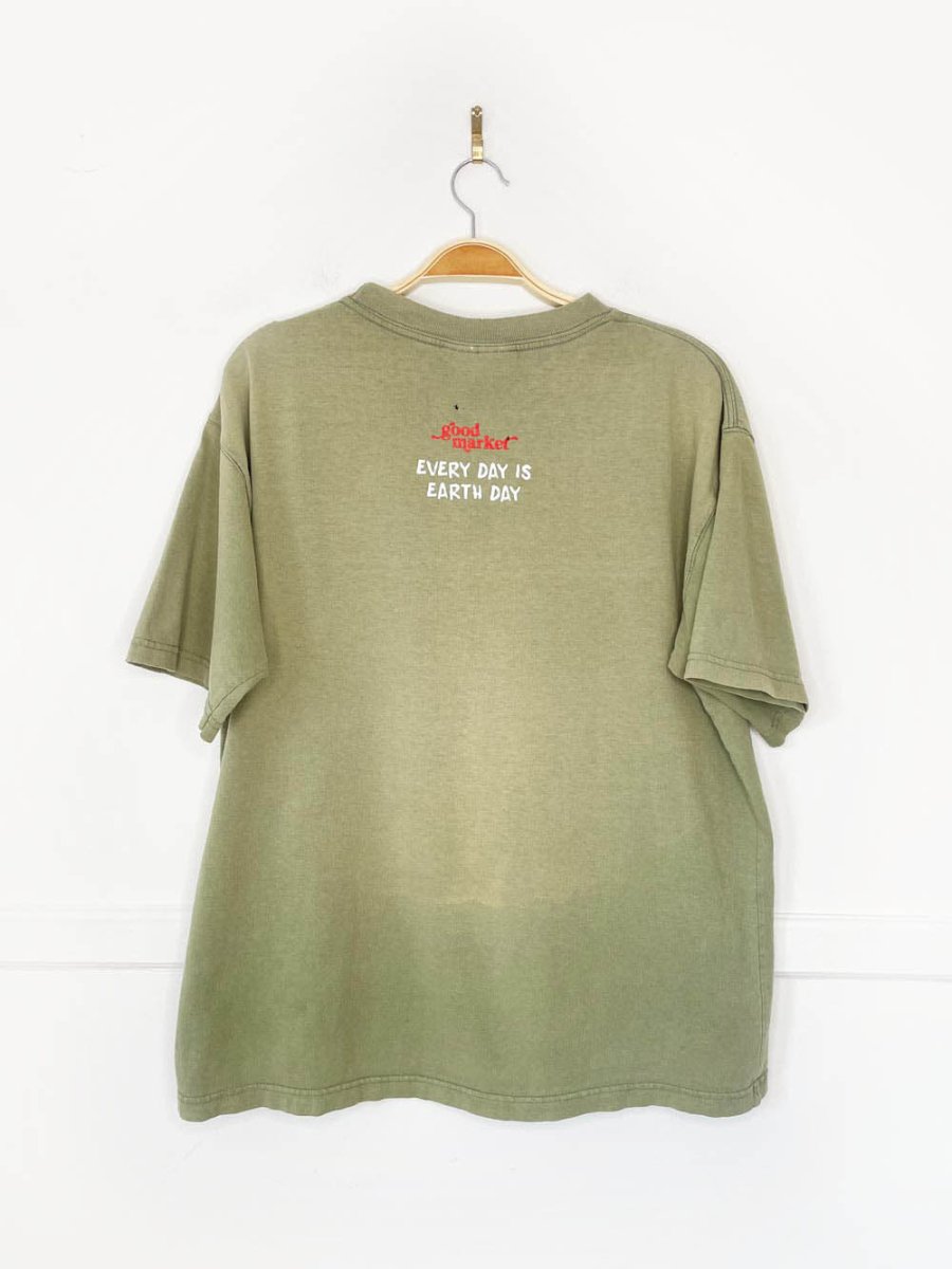 earth day activist x vintage 90s cabin earth tone tee | clothes deserve a second chance not your ex - good market thrift store
