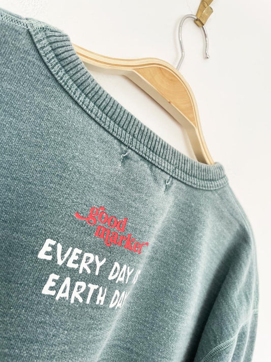 earth day activist x vintage 90s choko earth tone sweatshirt | clothes deserve a second chance not your ex - good market thrift store