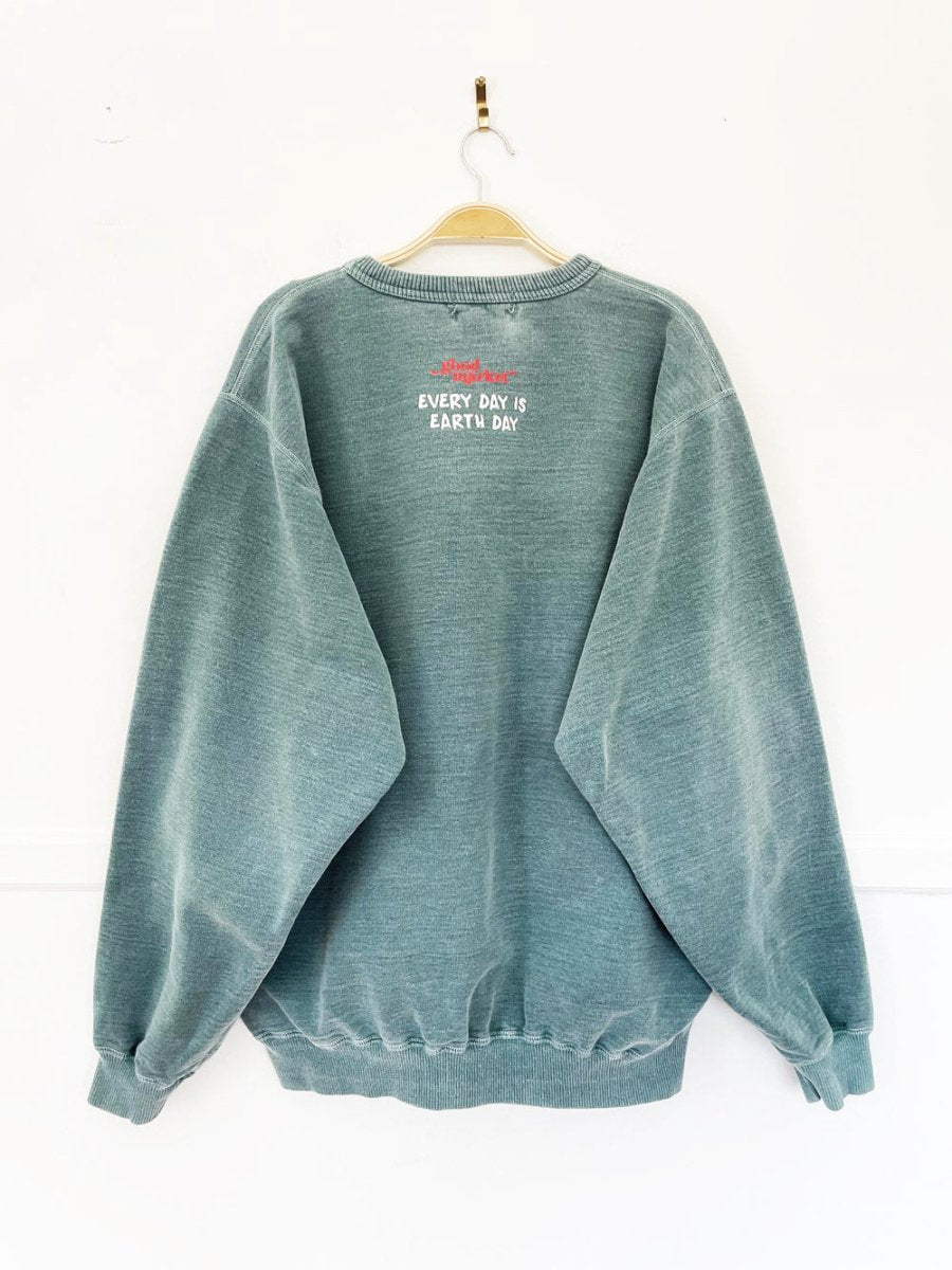 earth day activist x vintage 90s choko earth tone sweatshirt | clothes deserve a second chance not your ex - good market thrift store