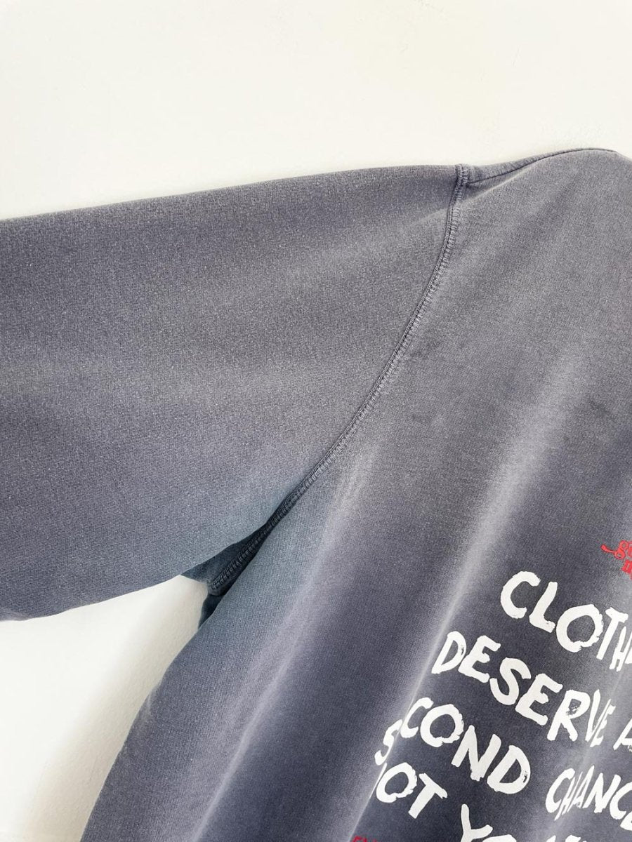 earth day activist x vintage 90s cotton ginny sweatshirt | clothes deserve a second chance not your ex - good market thrift store