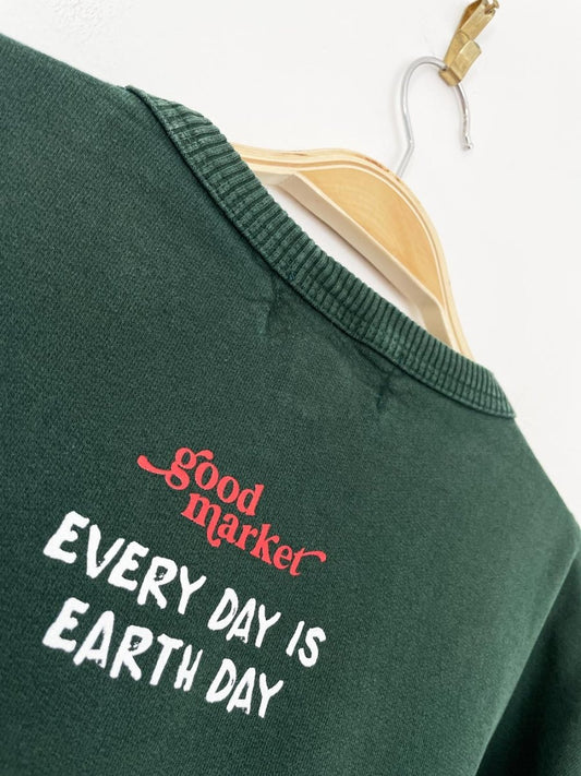 earth day activist x vintage 90s non fiction earth tone sweatshirt | clothes deserve a second chance not your ex - good market thrift store