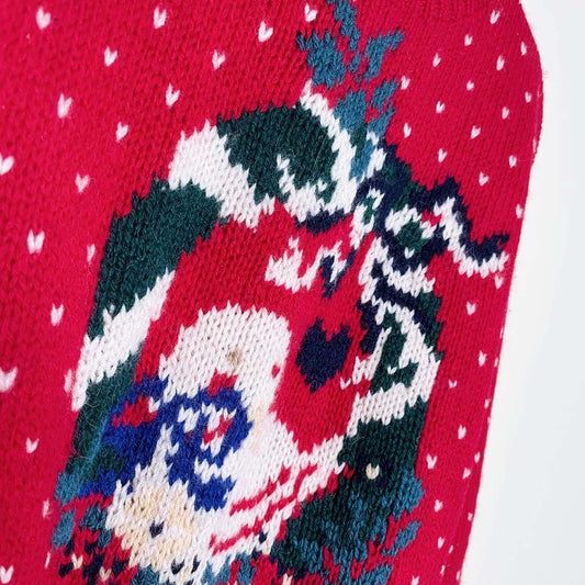 vintage 90s eddie bauer wool holiday goose knit crew - size small