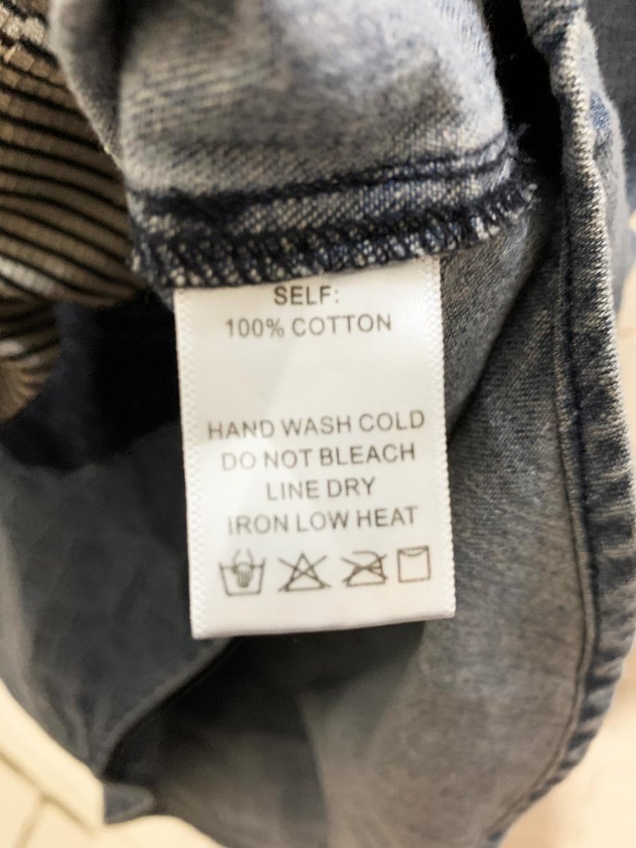 ee:some oversized denim heart full button shirt | los angeles - good market thrift store