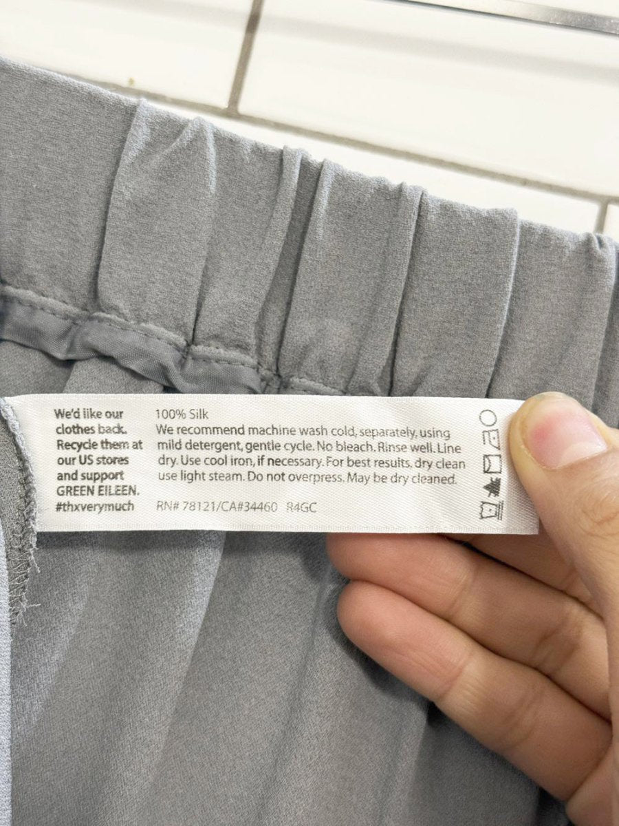 eileen fisher 100% silk pleated cropped pants | capris - good market thrift store