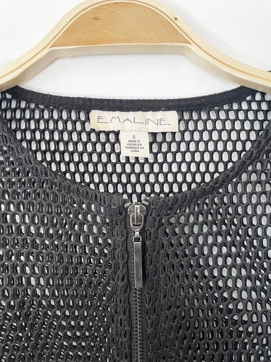 emaline mesh knit full zip light jacket - good market thrift store