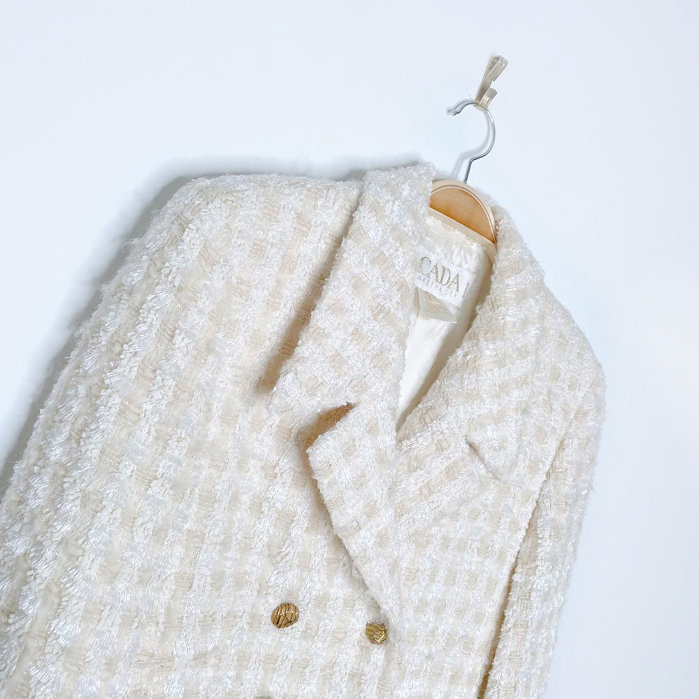 vintage 80s escada wool-blend snow queen jacket
