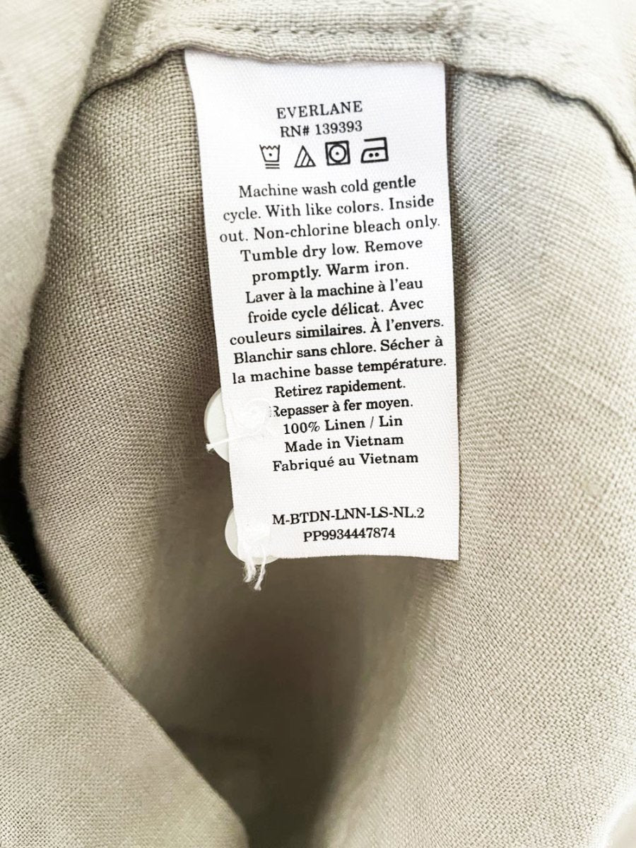 everlane 100% linen full button shirt - good market thrift store