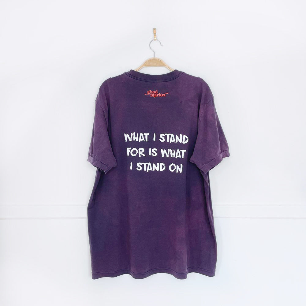 vintage 80s mww x earth activist faded ringer pocket tee