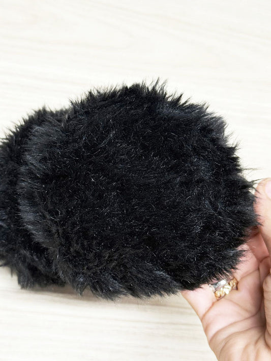 faux fur fluffy ear muffs - good market thrift store